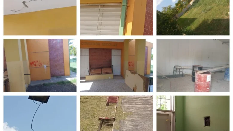 Comunitarios del Sector El Valiente preocupados por deterioro de la Escuela Primaria, a tan solo horas del inicio del año escolar